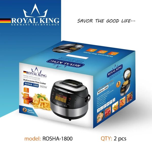 پلوپز و مولتی کوکر رویال کینگ 5 لیتری مدل ROSHA-1800