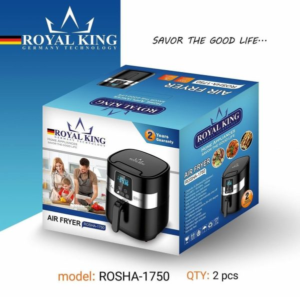 سرخ کن دو المنت بدون روغن رویال کینگ 4 لیتری مدل ROSHA-1750