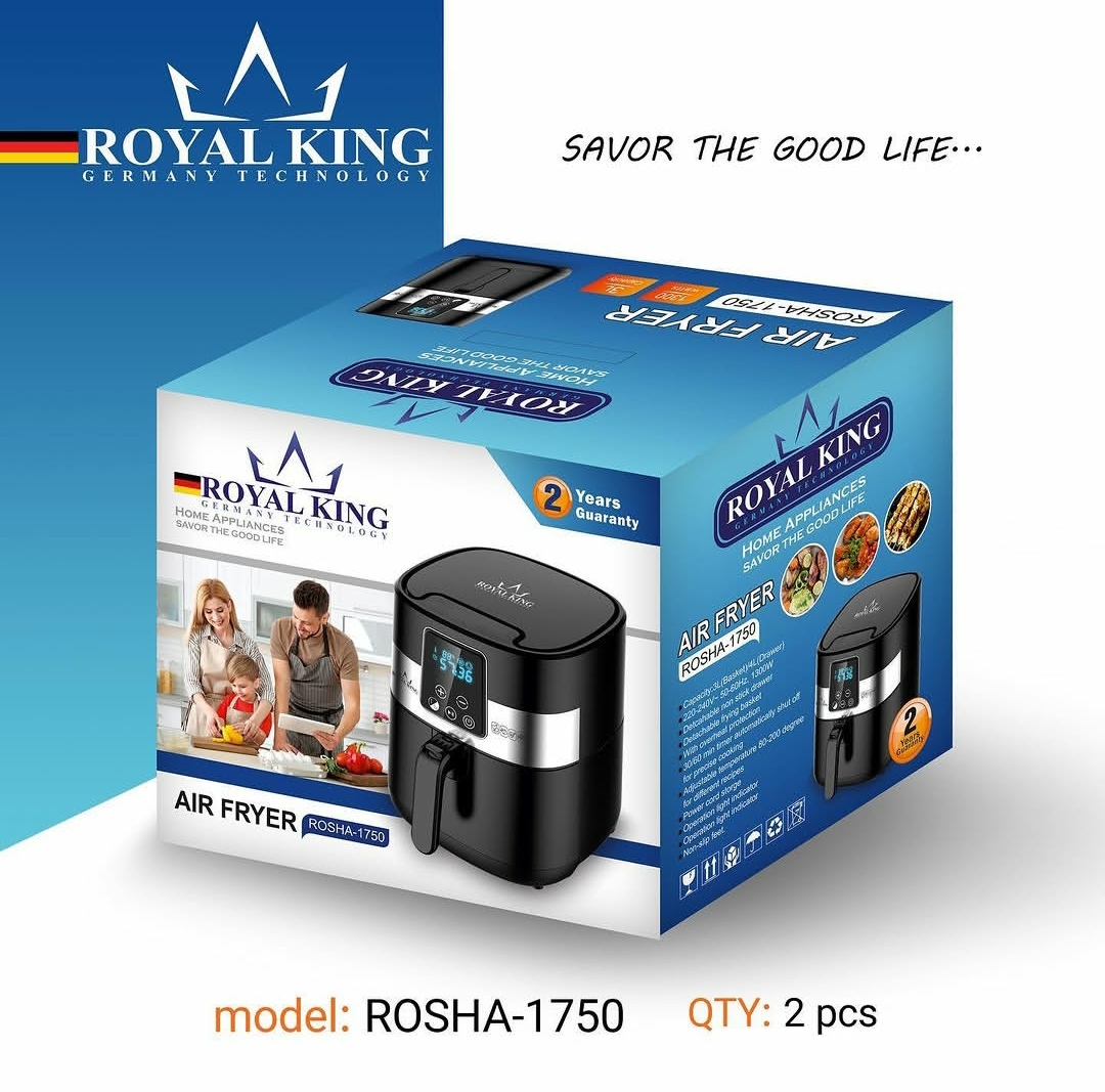 سرخ کن دو المنت بدون روغن رویال کینگ 4 لیتری مدل ROSHA-1750 1 سرخ کن دو المنت بدون روغن رویال کینگ 4 لیتری مدل ROSHA-1750