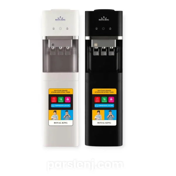 آبسردکن ایستاده رویال کینگ مدل ROSHA-1445 سفید و مشکی