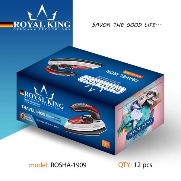 اتو بخار مسافرتی رویال کینگ مدل ROSHA-1909