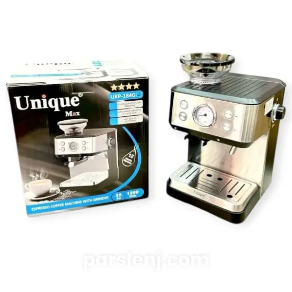 اسپرسو ساز آسیاب‌دار ۲۵ بار یونیک مکس مدل UXP184G