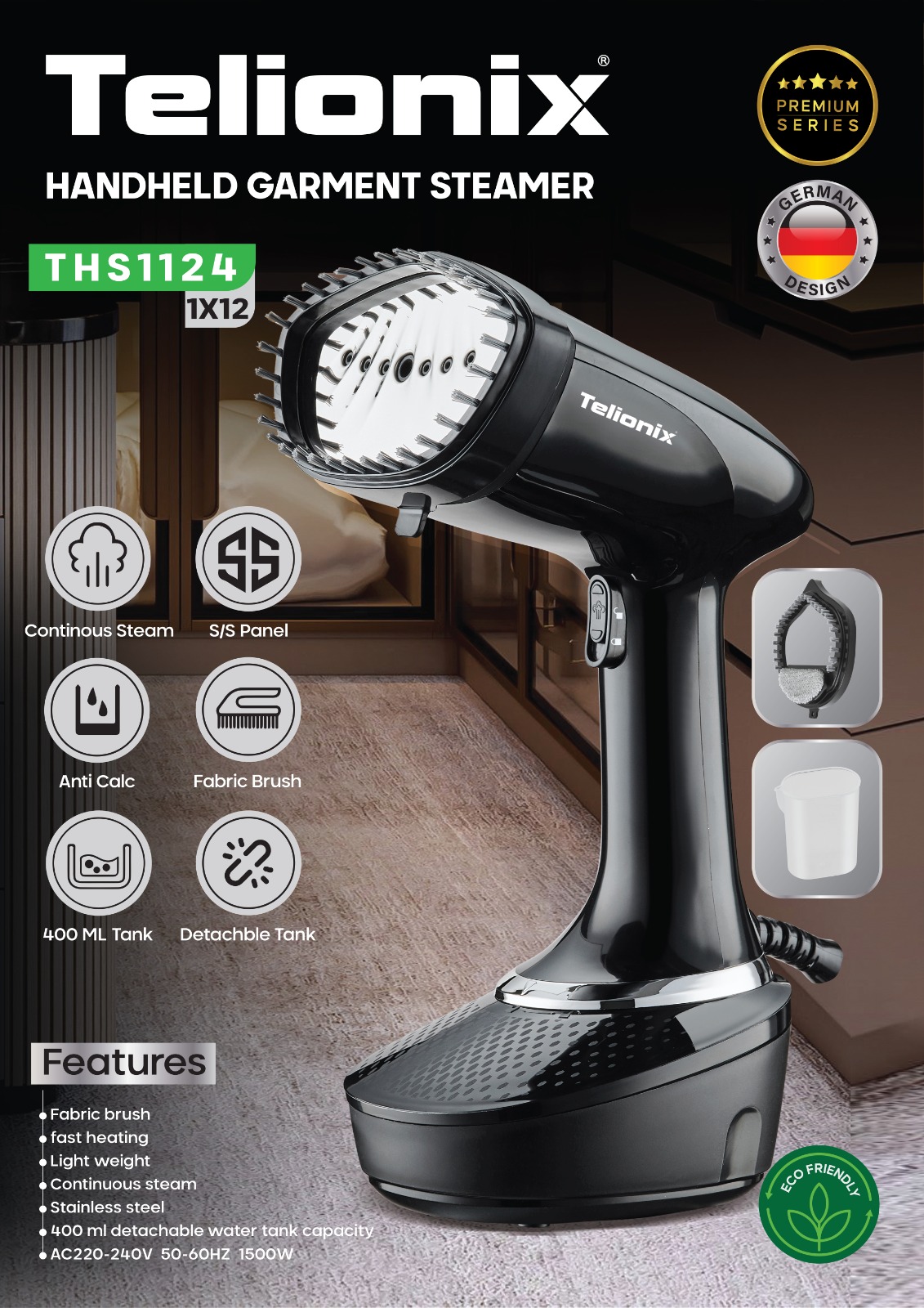 بخارگر دستی تلیونیکس مدل THS1124