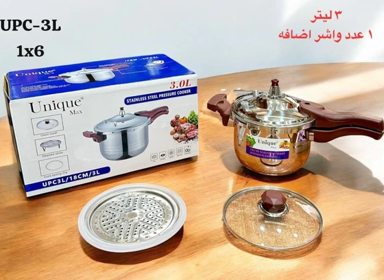 زودپز اجاقی تک دسته استیل یونیک مکس مدل UPC003L با ظرفیت 3 لیتری