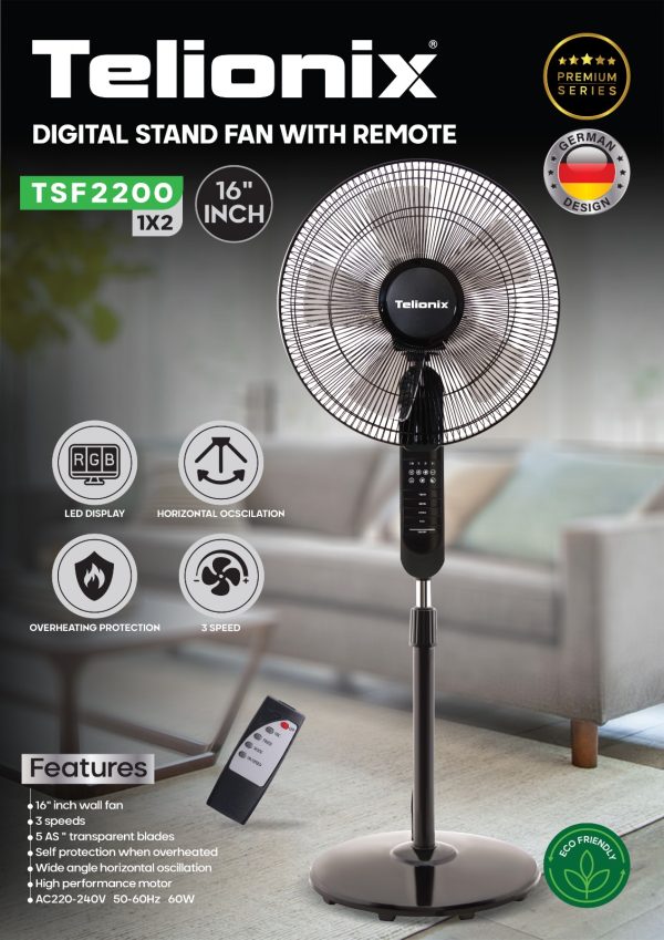 پنکه ایستاده تلیونیکس مدل 2200