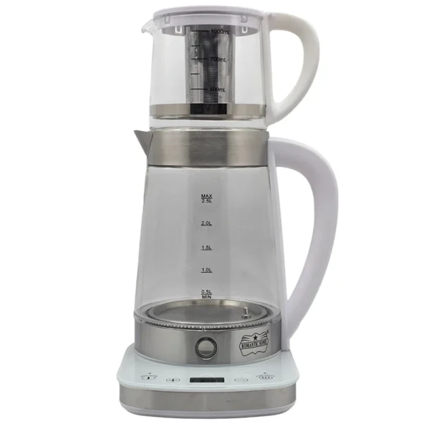چای ساز رومانتیک هوم مدل KHD-425 ظرفیت ۲.۵ لیتر با کتری پیرکس